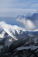 Image showing View on off-piste slope with forest 