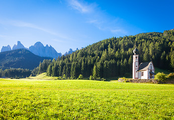 Image showing The Church of San Giovanni in Dolomiti Region - italy