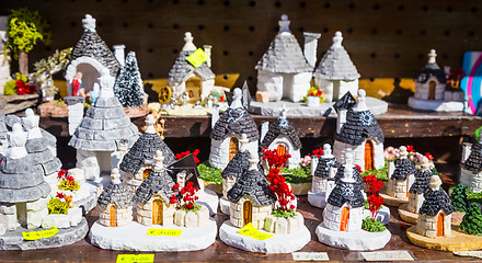 Image showing ALBEROBELLO, ITALY - Trulli di Alberobello souvenirs for tourist