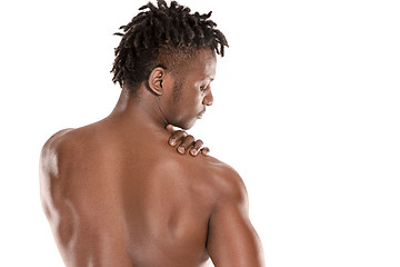 Image showing Fit young man with beautiful torso isolated on white background