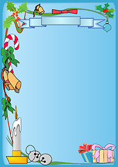 Image showing Blue Christmas Background