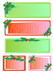 Image showing Christmas Holly Tag