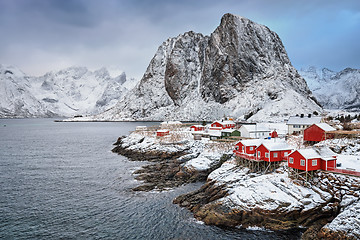 Image showing Hamnoy fishing village on Lofoten Islands, Norway