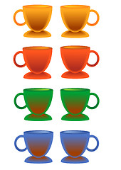 Image showing Colored Coffee Cup Set