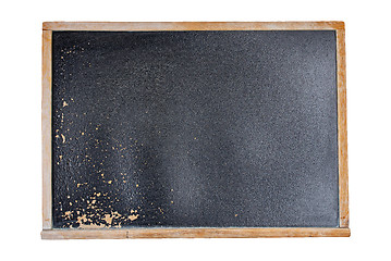 Image showing Blank vintage chalkboard isolated on white background.