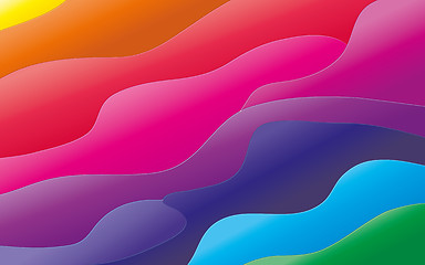 Image showing Abstract rainbow background with waves