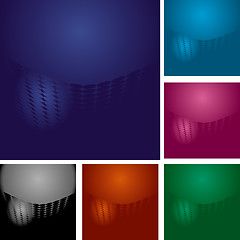 Image showing Set of abstract colorful backgrounds with dots and lights, part 14