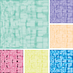 Image showing Set of abstract colorful spotted backgrounds, part 16