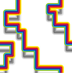 Image showing Abstract bacground with rainbow strips