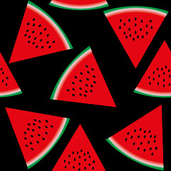 Image showing Seamless pattern with watermelon, part 2