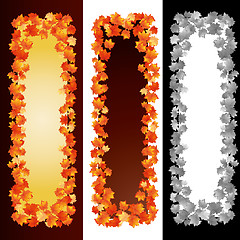 Image showing Autumn banners with maple leaves, part 2