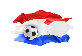 Image showing colorful flag Netherlands with copyspace for your text or images,isolated on white background.