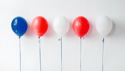 Image showing party decoration with red, white and blue balloons