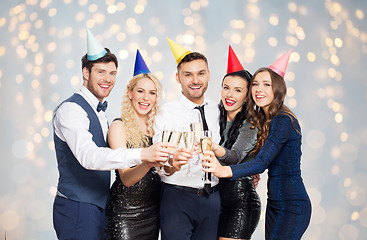 Image showing friends with champagne glasses at birthday party