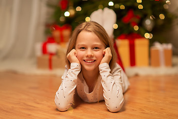 Image showing smiling girl at christmas home