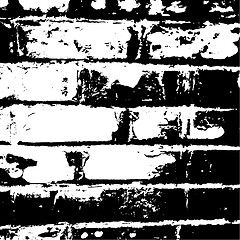 Image showing Grunge brick wall, black and white