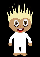 Image showing Cartoon boy in white costume