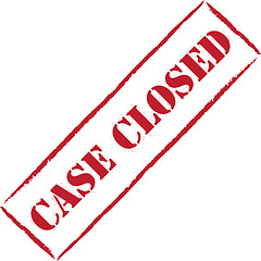 Image showing Red stamp "case closed"