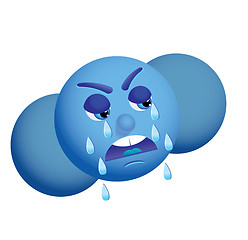 Image showing Use this crying cloud as weather icon,