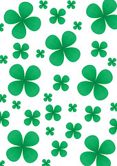 Image showing Green clover background for St.Patrick day