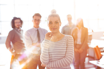 Image showing Group of successfull business group meeting