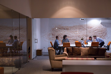 Image showing Business Team At A Meeting at modern office building