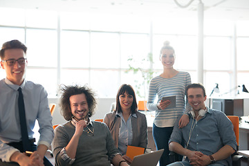 Image showing Portrait of a business team At A Meeting