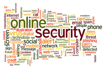 Image showing Online security word cloud