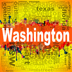 Image showing Washington word cloud design