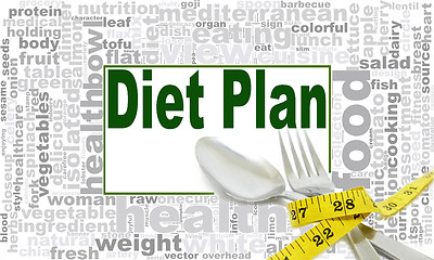 Image showing Diet plan word cloud