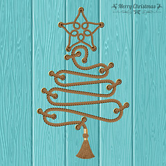 Image showing Christmas Tree from Ropes