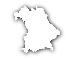 Image showing Map of Bavaria with shadow
