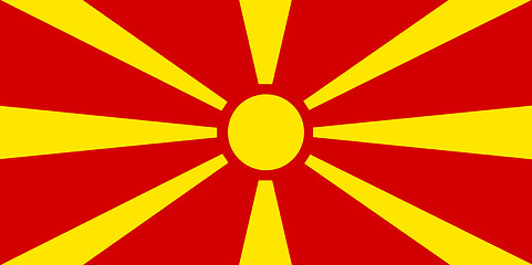 Image showing Colored flag of Macedonia