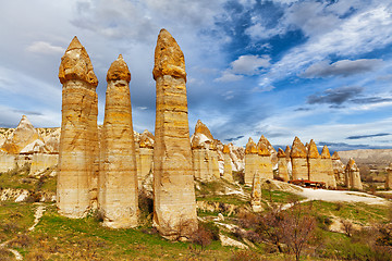 Image showing Stone cliffs looks like a Fairy houses in Love valley