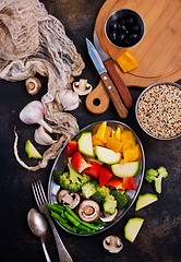 Image showing vegetables and mushrooms