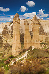 Image showing Stone cliffs looks like a Fairy houses in Love valley