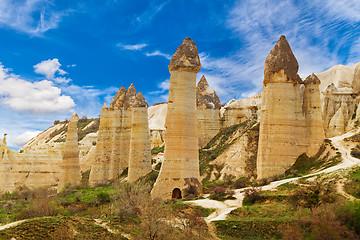 Image showing Stone cliffs looks like a Fairy houses in Love valley