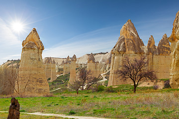 Image showing Stone cliffs looks like a Fairy houses in Love valley