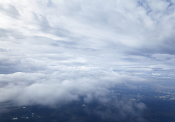 Image showing Clouds, view from airplane