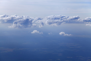 Image showing Clouds, view from airplane