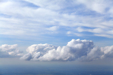 Image showing Clouds, view from airplane