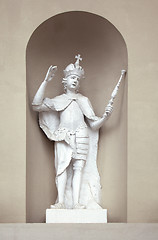 Image showing Statue on St. Stanislaus and St Ladislaus cathedral in Vilnius