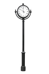 Image showing Street clock isolated