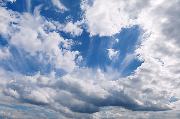 Image showing Blue sky with clouds