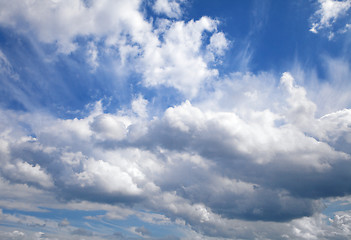 Image showing Blue sky with clouds