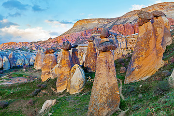 Image showing Fairy houses stone cliffs