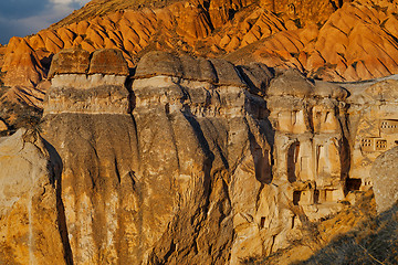 Image showing Fairy houses stone cliffs