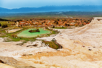 Image showing Travertine hills in Hierapolis near Pamukkale, Turkey