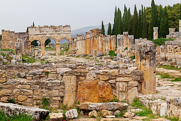 Image showing Ruins of ancient city, Hierapolis near Pamukkale, Turkey