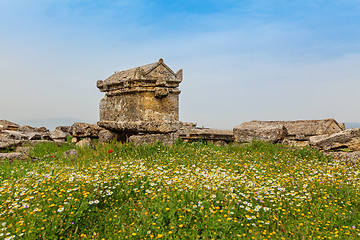 Image showing Ruins of ancient city, Hierapolis near Pamukkale, Turkey